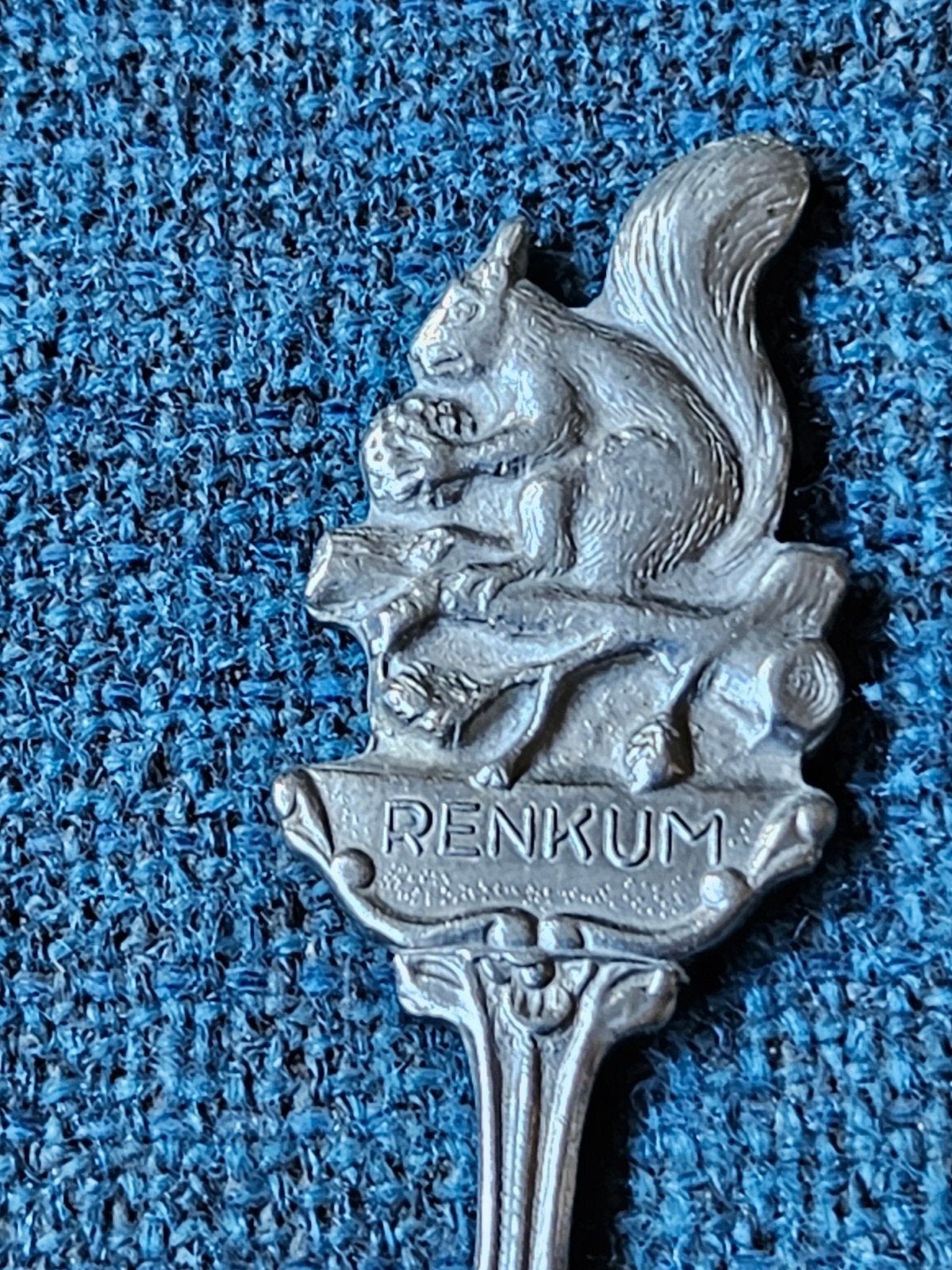Vintage theelepel eekhoorn Renkum, Ophalen of Verzenden