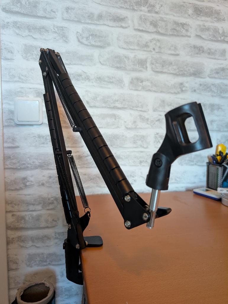 Microfoon stand bureau, steun, standaard, houder, Ophalen of Verzenden, Zo goed als nieuw