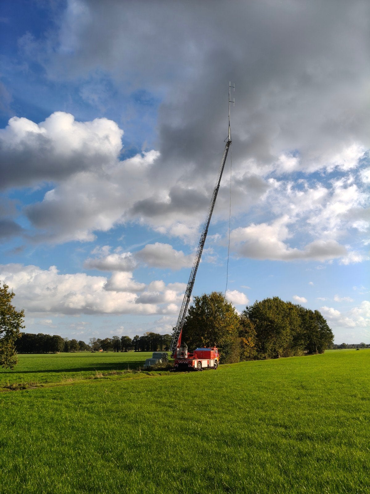 Brandweerwagen ladderwagen zendmast mast, Ophalen, Gebruikt, Mast