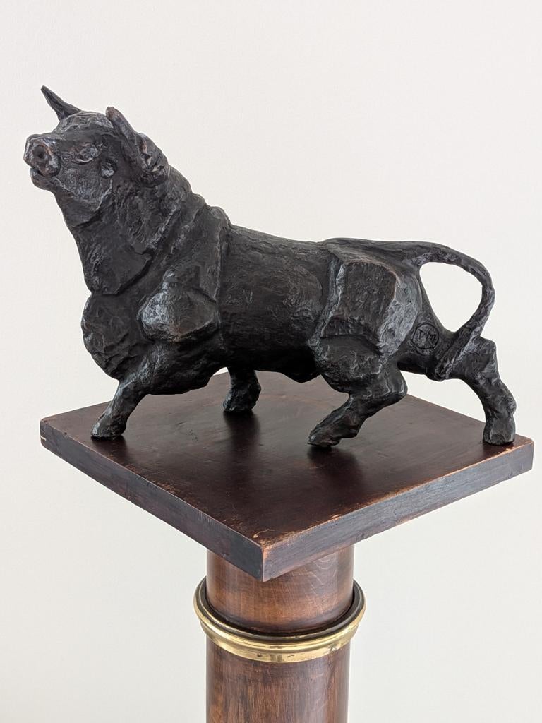 Bronzen Spaanse stier van Theo Mackaay, Antiek en Kunst, Ophalen of Verzenden
