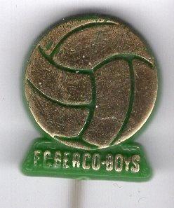 F.C. Berco Boys goud op groen plastic speldje ( Z_178 ), Verzenden, Zo goed als nieuw, Sport, Speldje of Pin