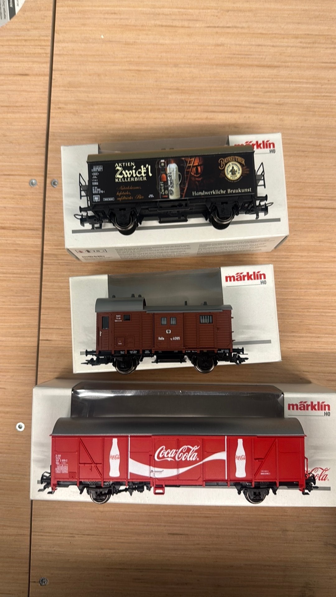 Marklin 3 wagons in ovp, Wisselstroom, Ophalen of Verzenden, Märklin, Nieuw