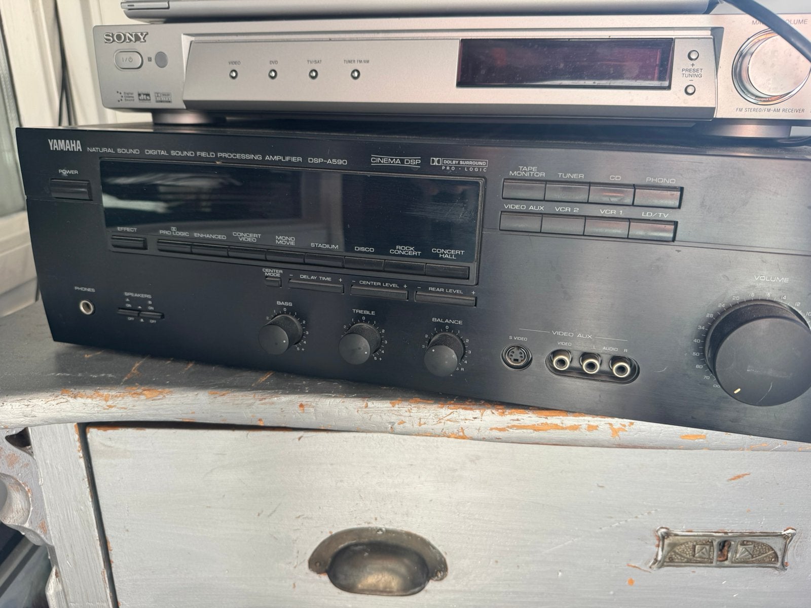 Yamaha reciever dsp a-590, Ophalen, Zo goed als nieuw, Overige merken