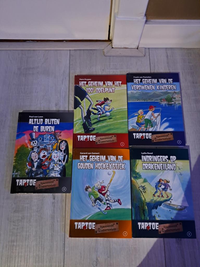 5x taptoe boeken!, Ophalen of Verzenden