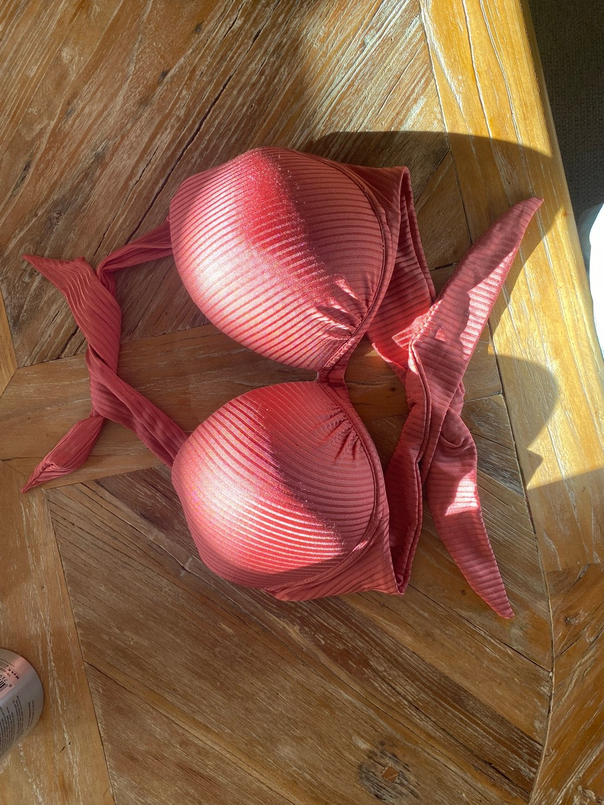 Halterbikinitop 80C Decathlon - Zo goed als nieuw, Kleding | Dames, Ophalen of Verzenden, Zo goed als nieuw, Roze, Bikini