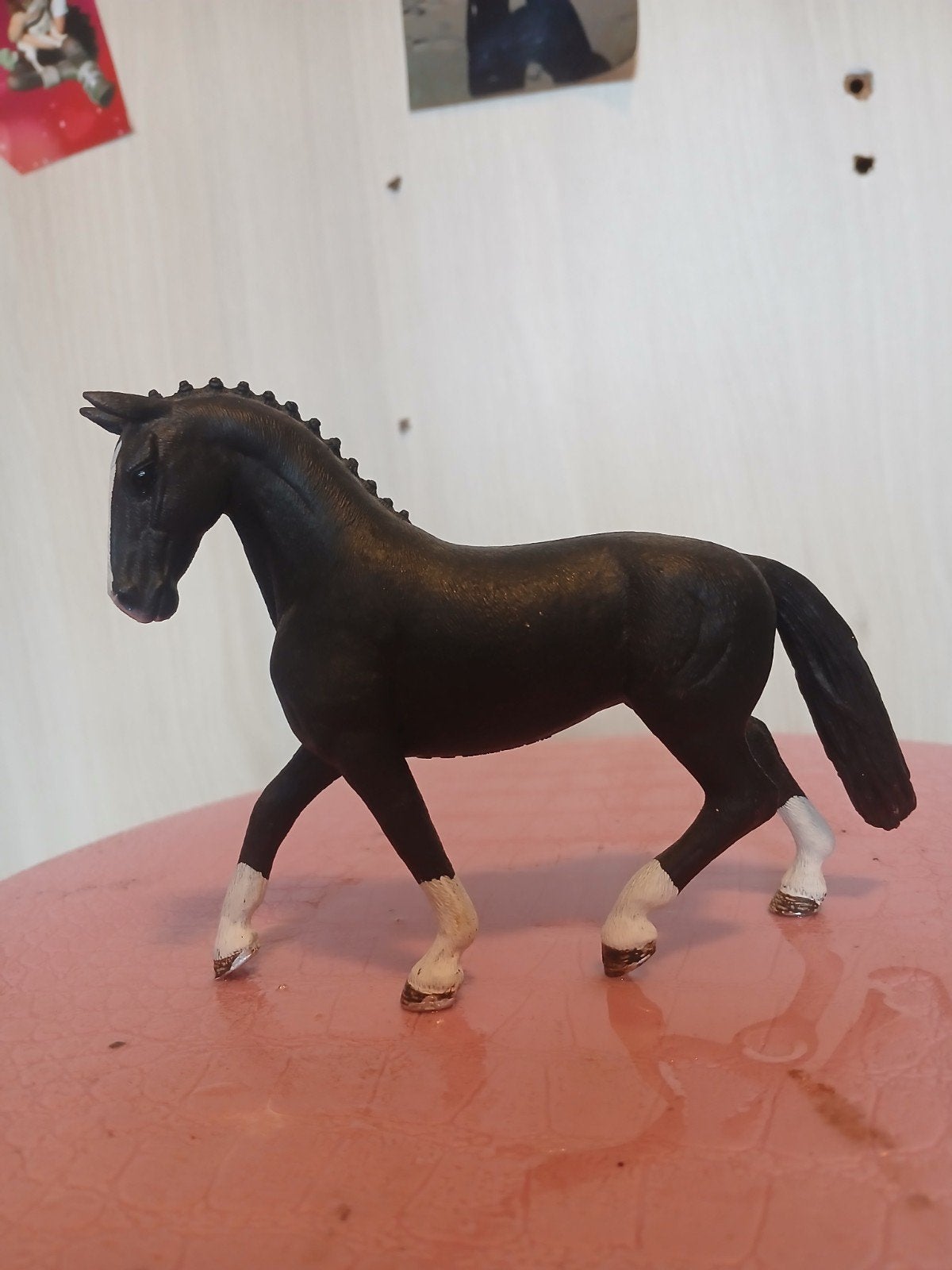 Schleich paard - Zwart met witte aftekeningen, Ophalen, Zo goed als nieuw