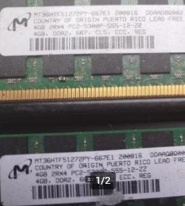 2 x 4 gb DDR2, ECC Geheugens, Micron, Computers en Software, RAM geheugen, Server, 8 GB, Ophalen of Verzenden, Zo goed als nieuw