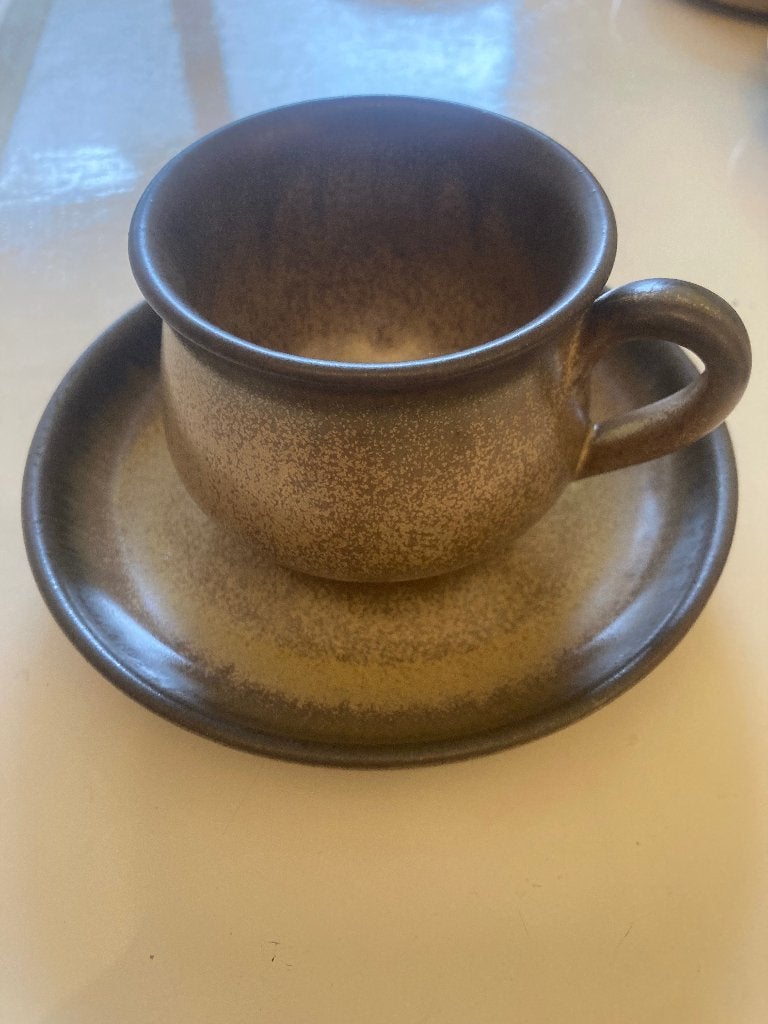 Denby Romany Vintage kopjes en schotels, Ophalen, Vintage, Zo goed als nieuw, Kop(pen) en/of Schotel(s)