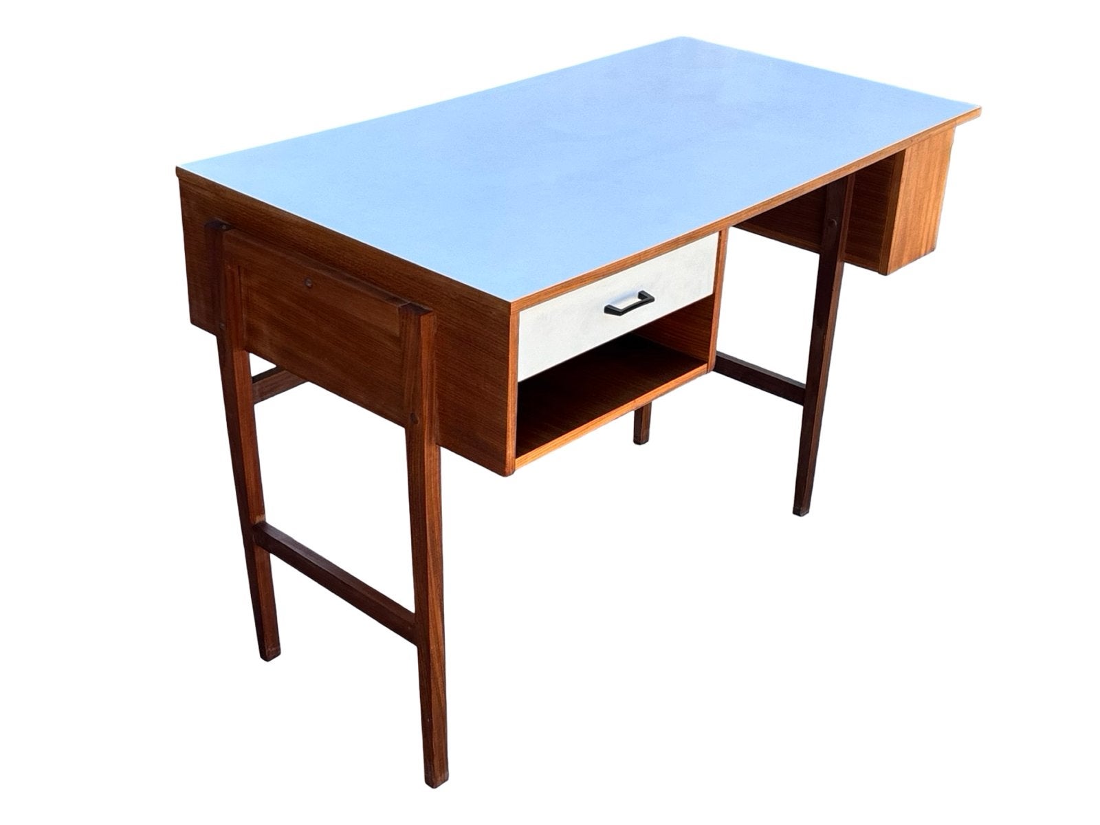 Vintage bureau teak fineer formica jaren 60, Gebruikt, Vintage, Vintage, Vintage