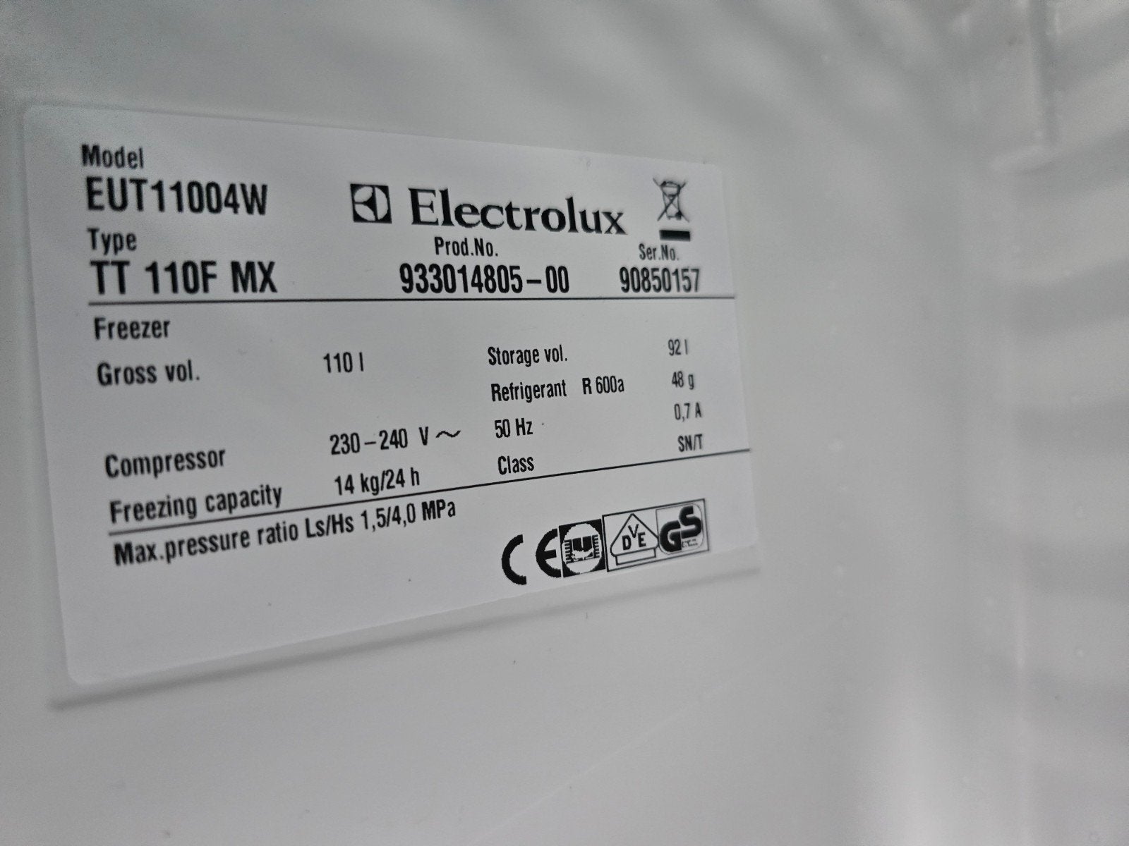 Koopje! Keurige ruime Elektrolux tafelmodel vriezer! Garant!, Witgoed en Apparatuur, Elektrolux, Ophalen of Verzenden, Zo goed als nieuw