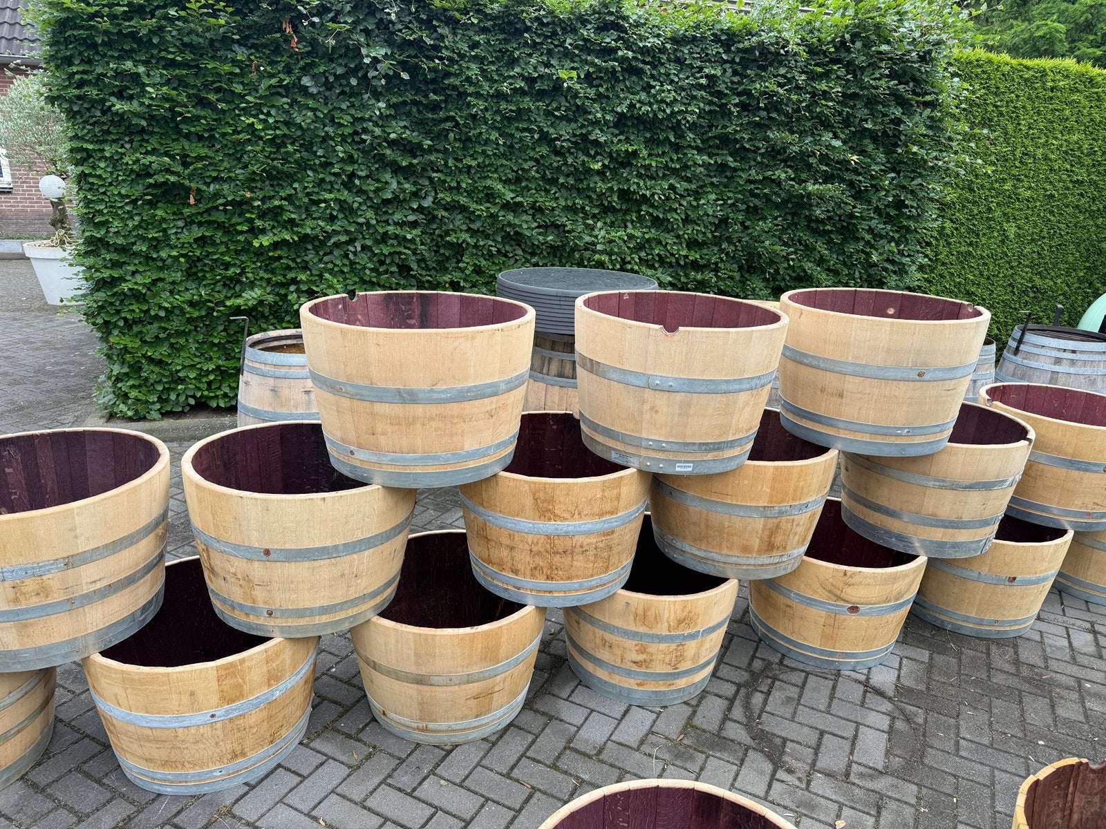 Halve wijnvaten | bloem | decoratie, Ophalen, R, R, R