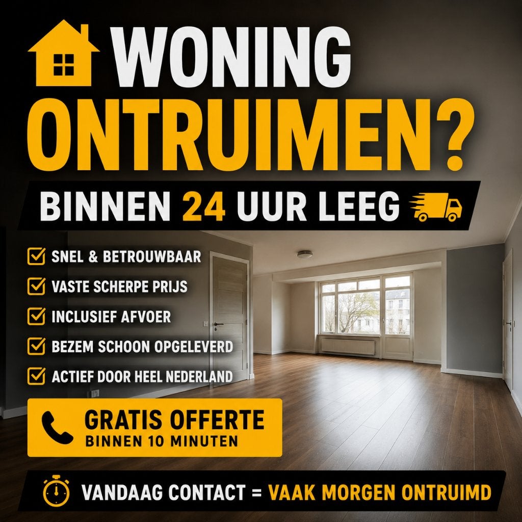 Ontruiming nodig? JF Ontruimingen – Alles-in-één, Verhuizen binnen Nederland