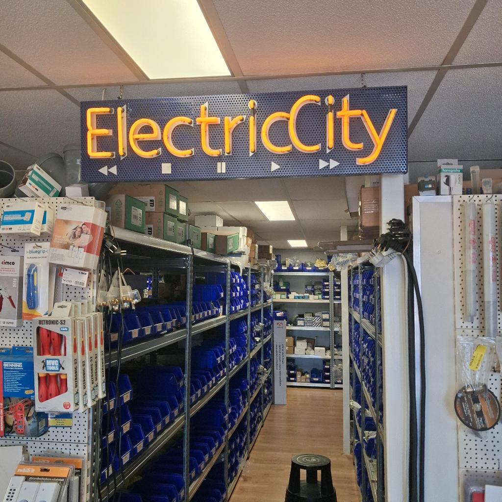 electriccity neon recklame verlichting, Ophalen, Gebruikt, Lichtbak of (neon) lamp