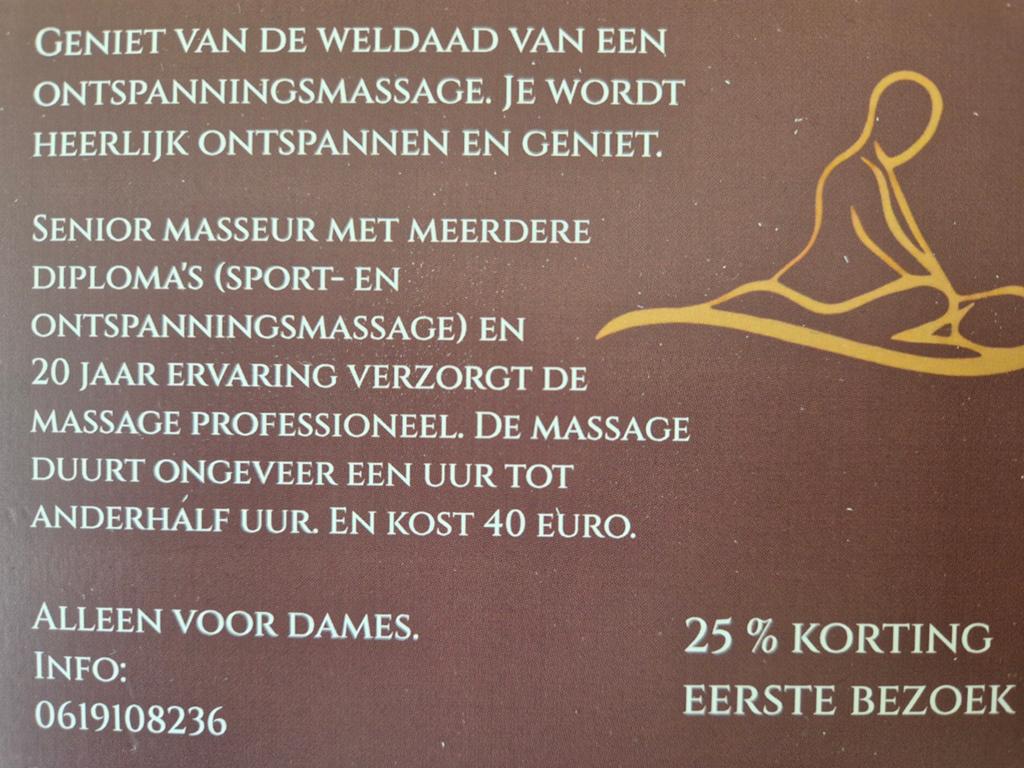 Ontspanningsmassage voor dames Groningen, Diensten en Vakmensen, Ontspanningsmassage