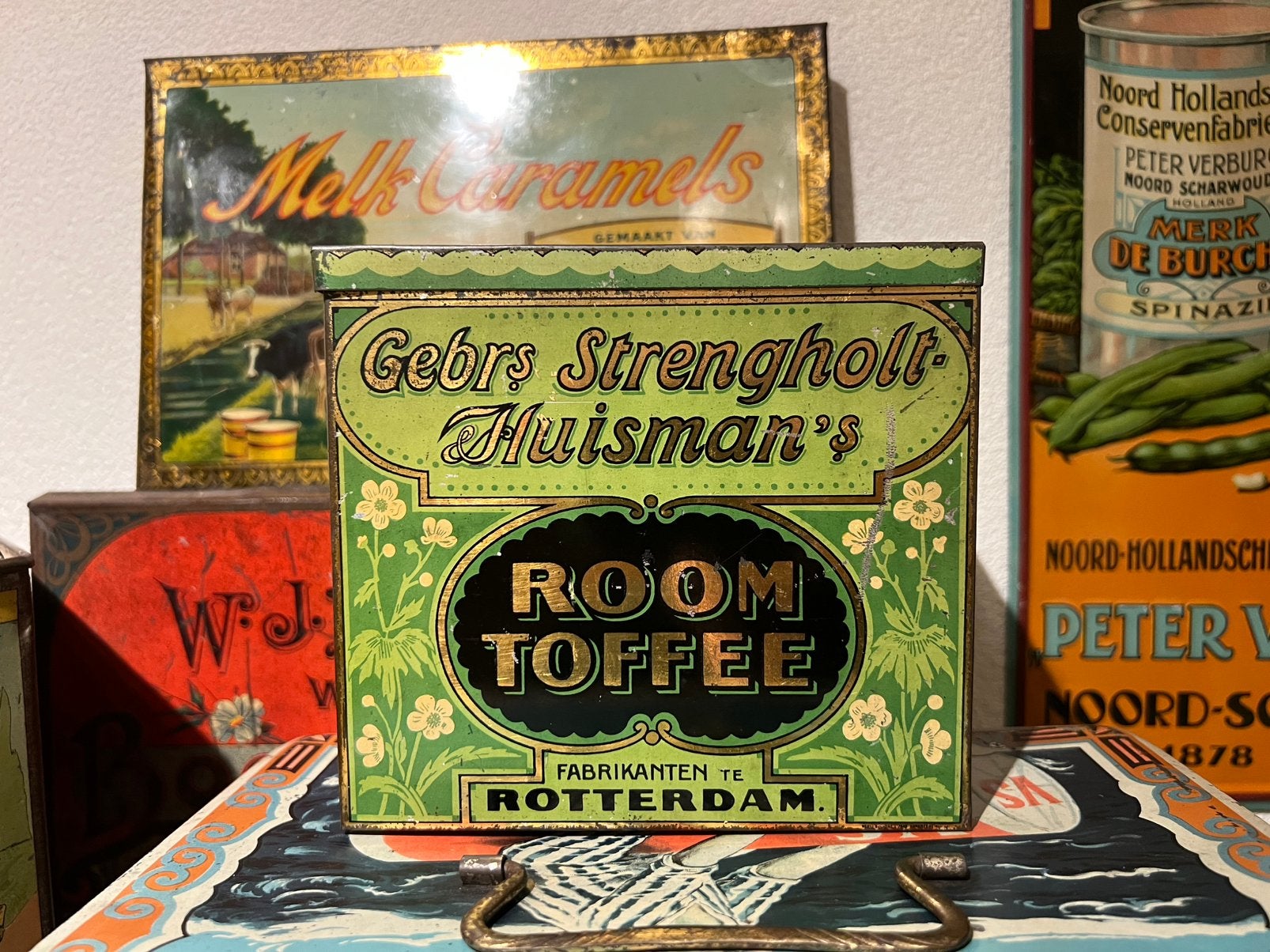 Gebr. Strengholt, Huisman’s Rotterdam, Room toffees blik, Ophalen of Verzenden