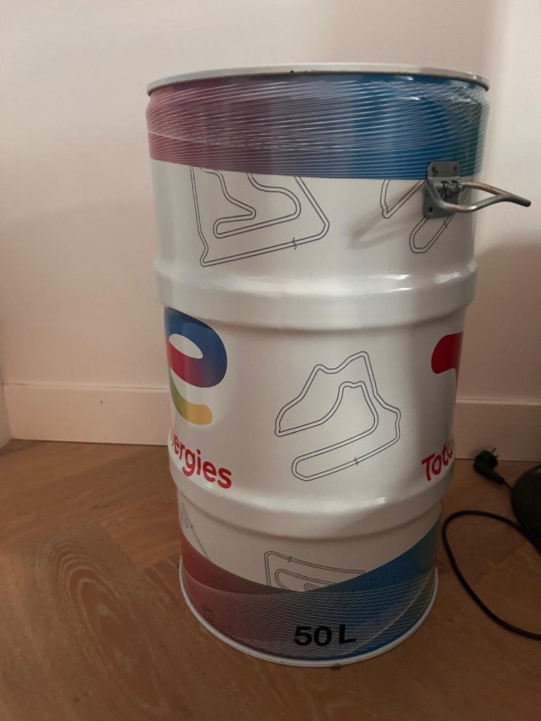 Olievat bijzettafel nachtkastje jongenskamer, Ophalen, Minder dan 55 cm, Metaal of Aluminium, Rond