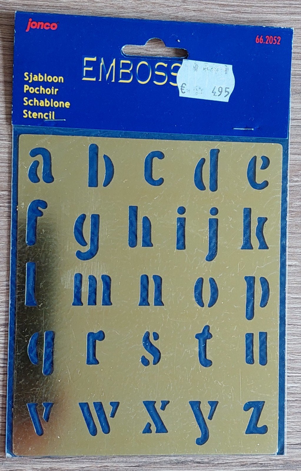 Jonco embossing sjabloon - Alfabet, Hobby en Vrije tijd, Ophalen of Verzenden, Zo goed als nieuw, Overige thema's, Pons of Mal