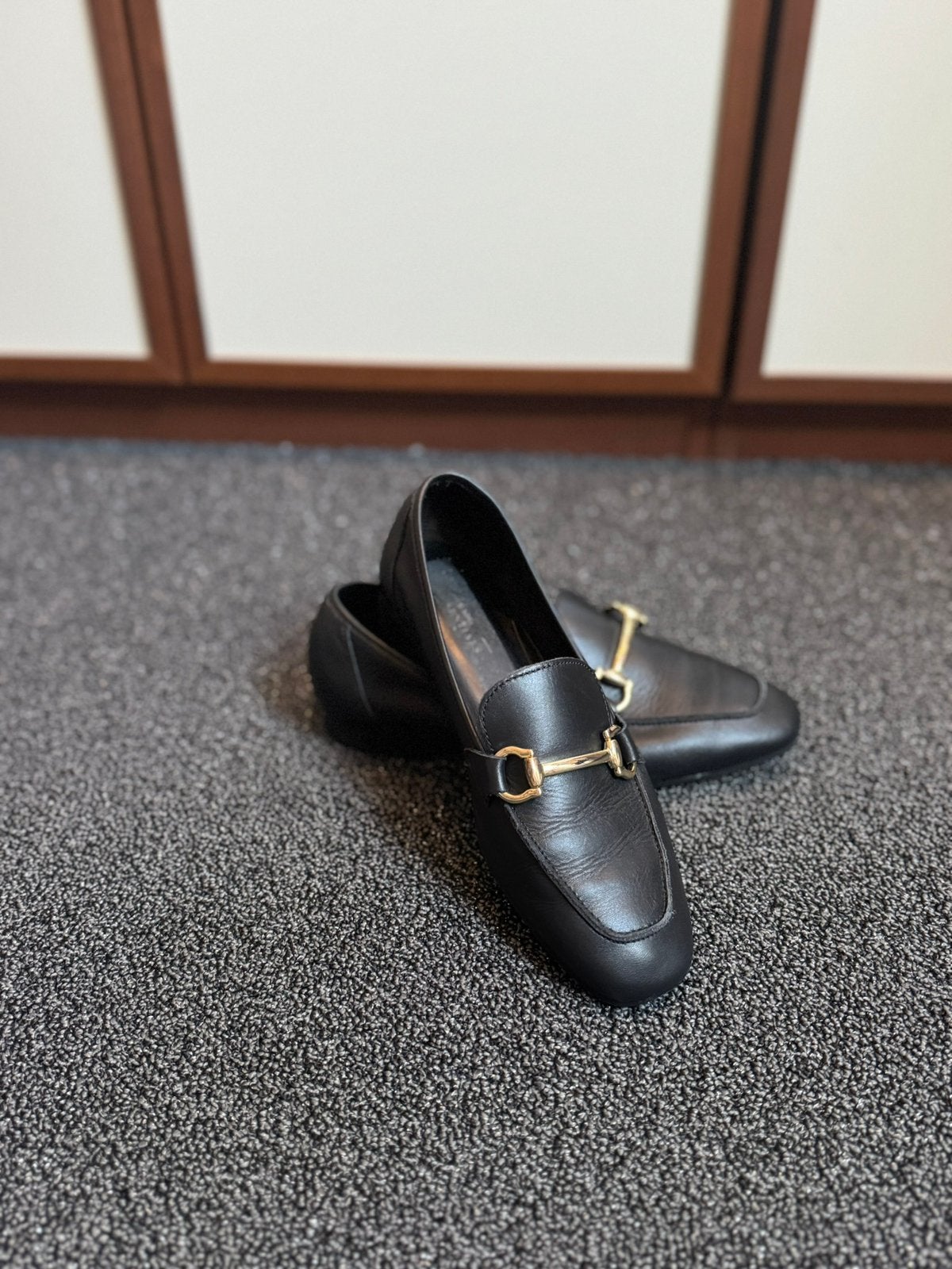 Zwarte leren loafers instappers van Shoeby maat 37, Ophalen of Verzenden, Zo goed als nieuw, Instappers, Zwart