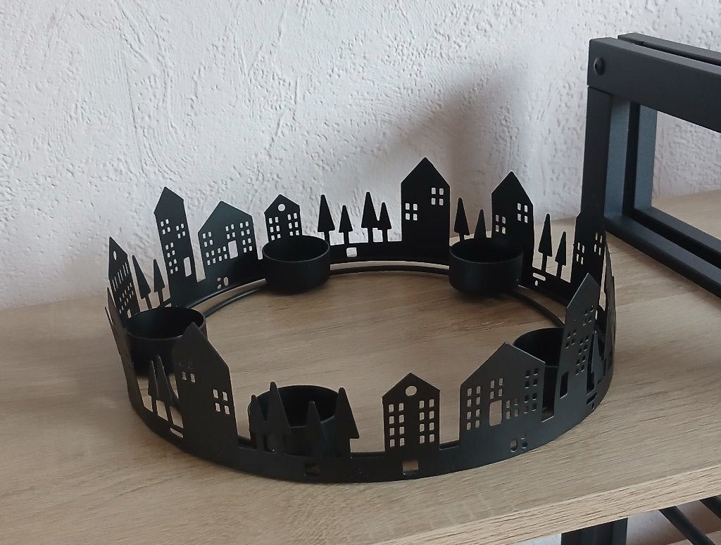 Waxinelichtje houder huisjes, Zwart, Waxinelichthouder, Nieuw, Ophalen of Verzenden