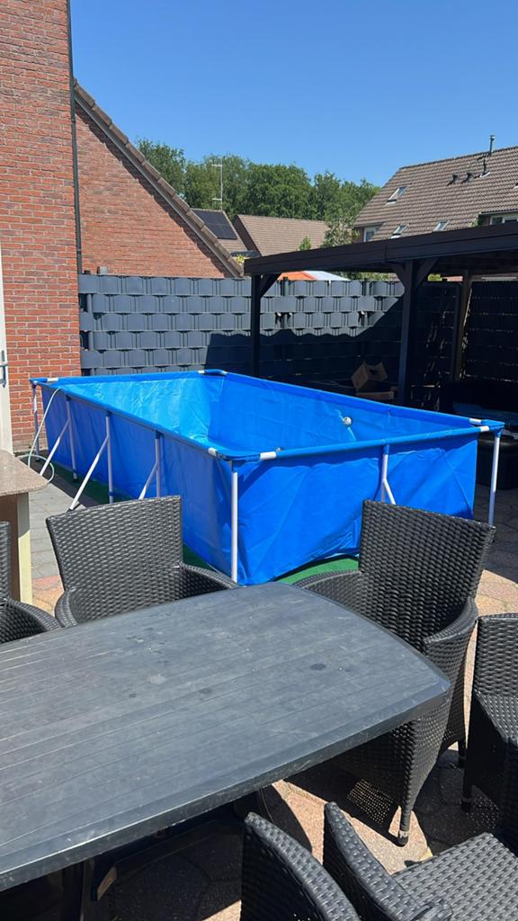 Bestway Steel Pro Opzetzwembad 4.00m x 2.11m x 81cm, Ophalen, Gebruikt, 200 tot 300 cm, 80 tot 120 cm