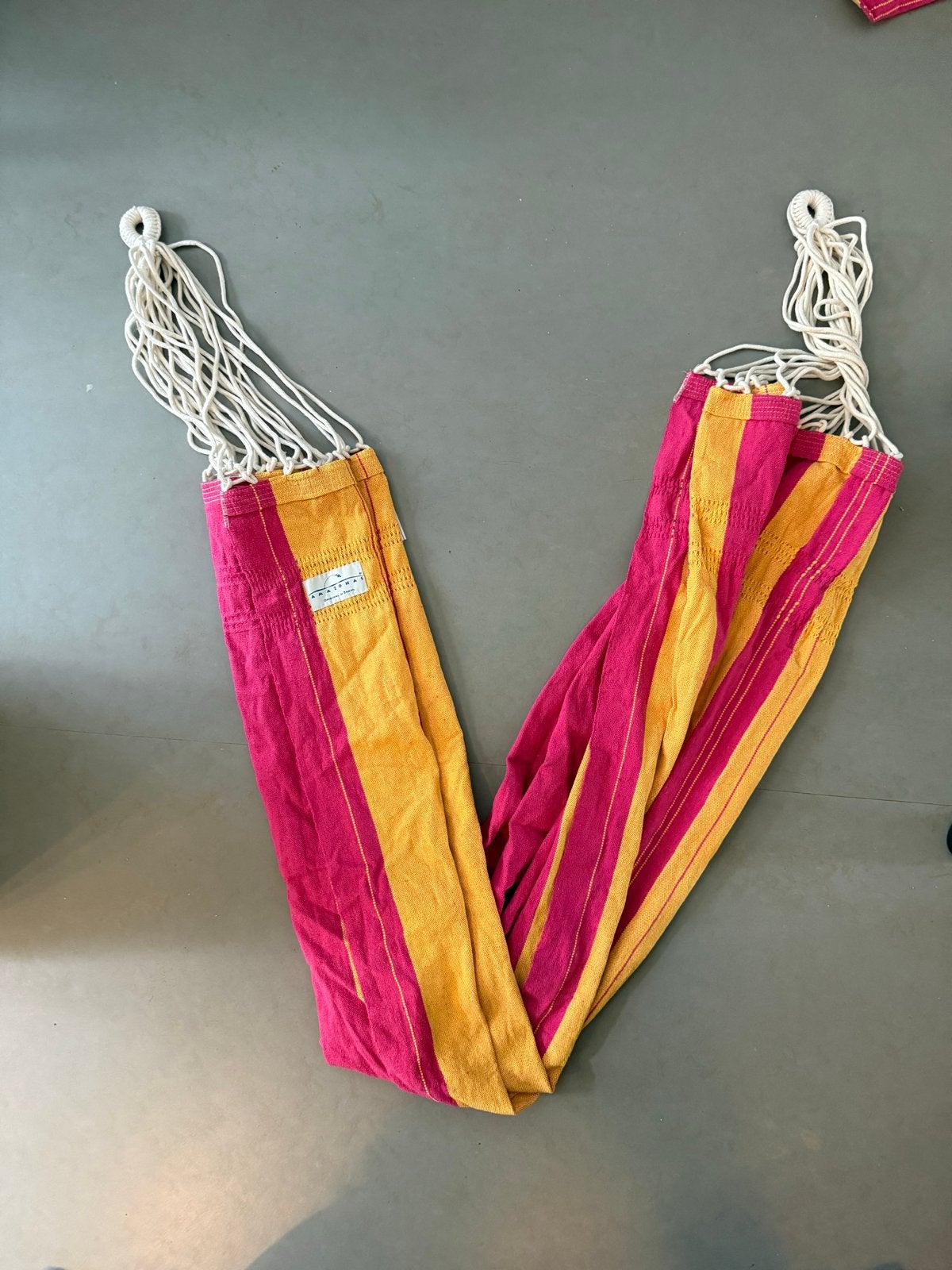 Hangmat Amazonas Santana Pink - Zo goed als nieuw, Tuin en Terras, Ophalen of Verzenden, Nieuw, Meerpersoons, Binnen