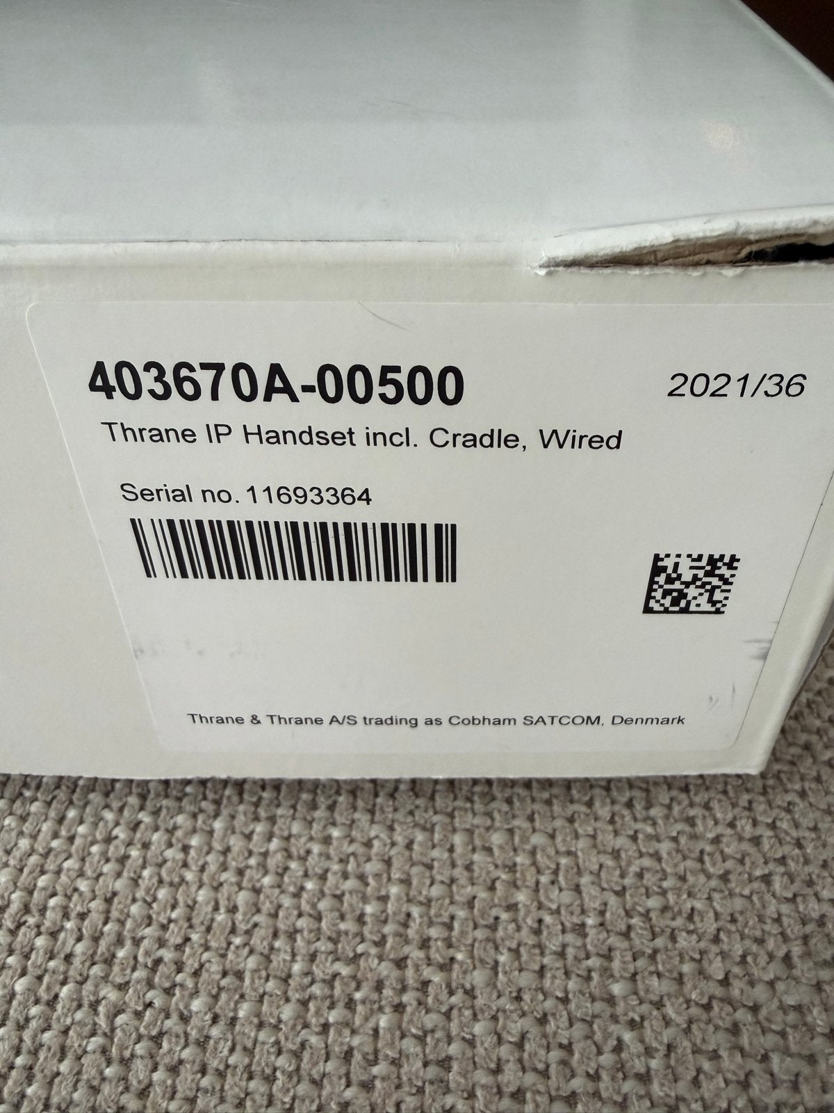 Thrane IP Handset incl. Cradle, Wired - Nieuw in doos, Ophalen of Verzenden, Nieuw, 1 handset