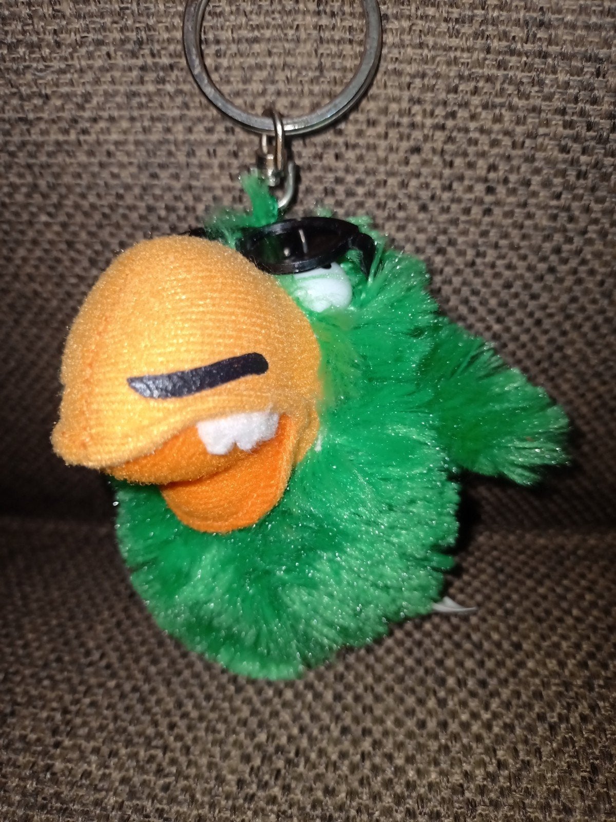 Croky bolognese sleutelhanger. Groene papagaai / zonnenbril, Ophalen of Verzenden, Zo goed als nieuw, Knuffel of Figuurtje