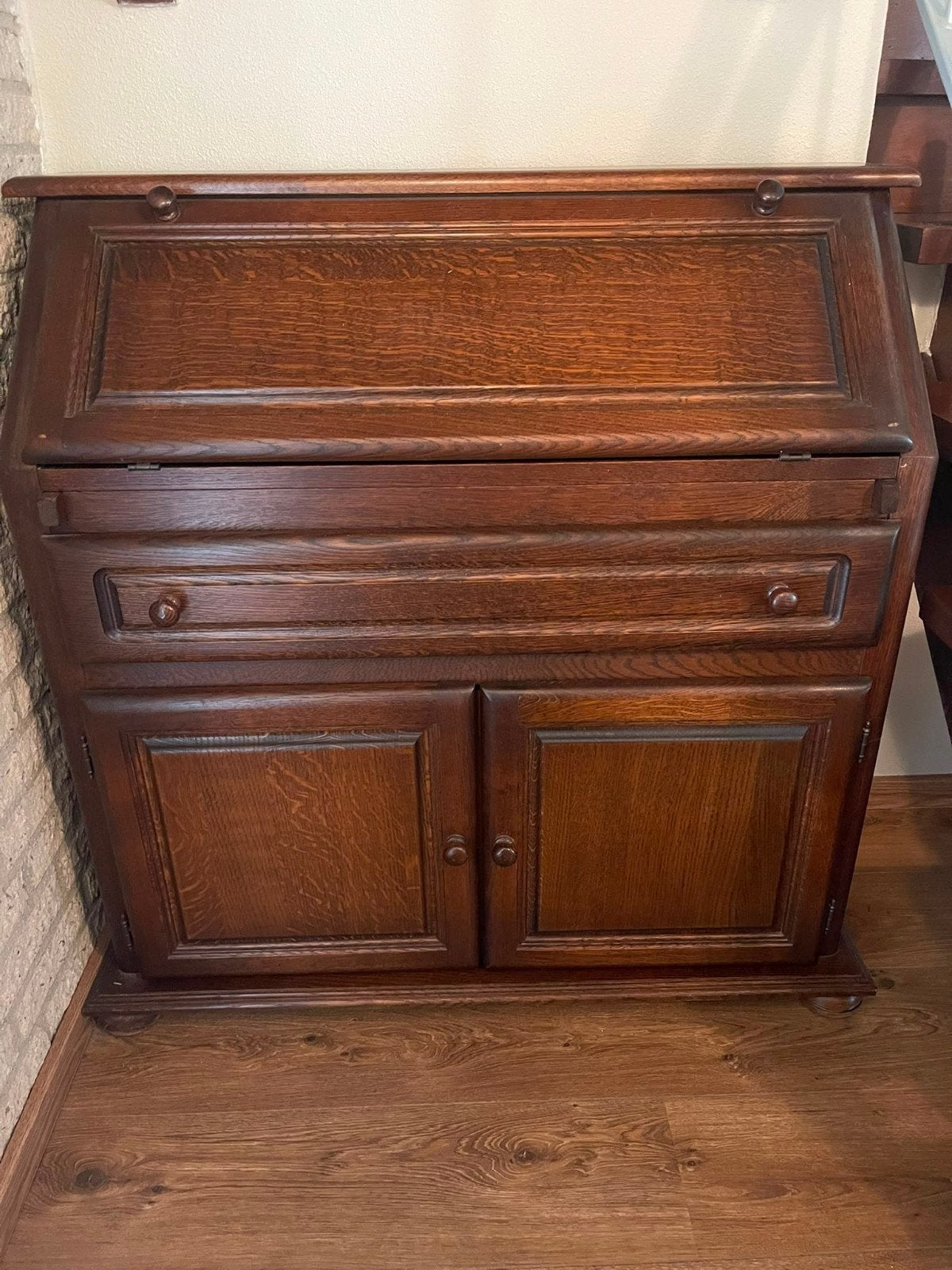Antiek Eiken Secretaire Bureau, Antiek en Kunst, Ophalen
