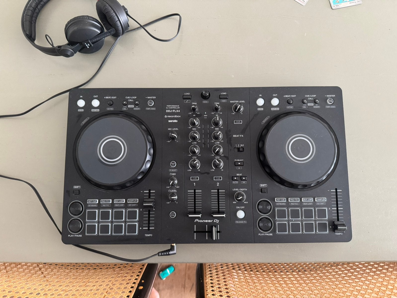 Pioneer ddj flx-4 dj controller met Sennheiser HD-25, Ophalen, Zo goed als nieuw, Pioneer