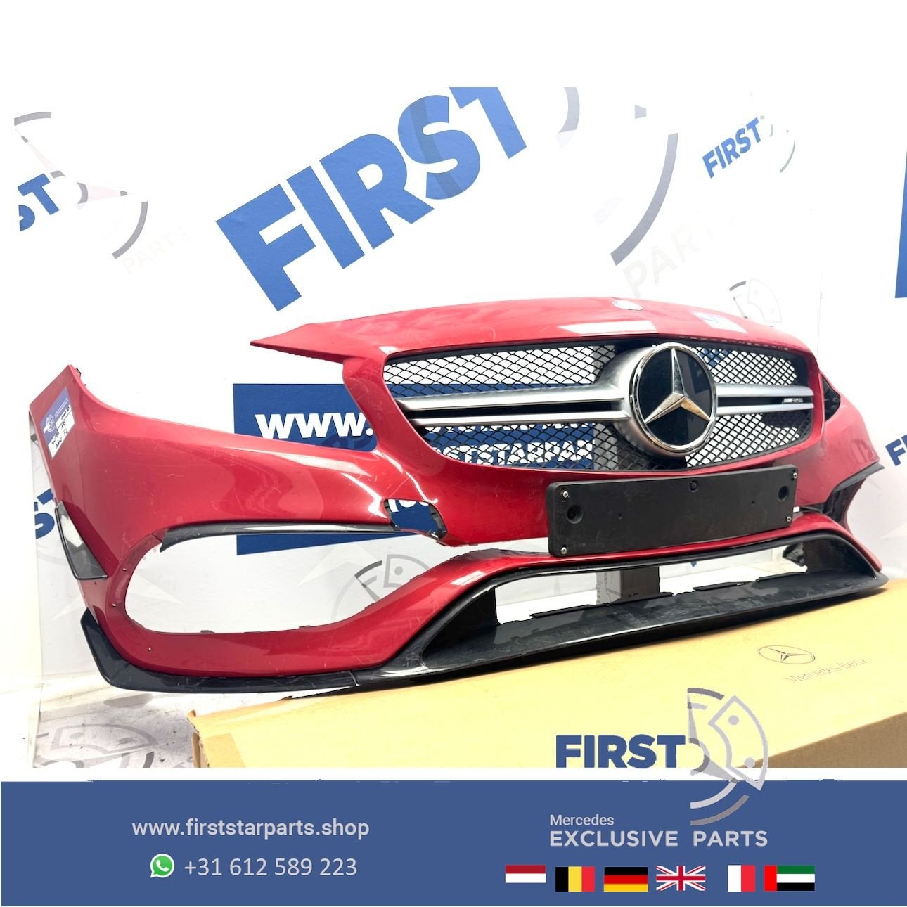 W176 FACELIFT BUMPER A KLASSE 2018 A45 AMG PERFORMANCE VOORB, Gebruikt, -, Voor, Ophalen of Verzenden