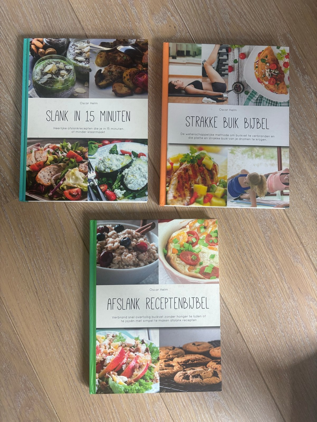 Oscar Helm Afslank Receptenbijbels (3 boeken), Boeken, Voorgerechten en Soepen, Ophalen of Verzenden, Zo goed als nieuw, Gezond koken