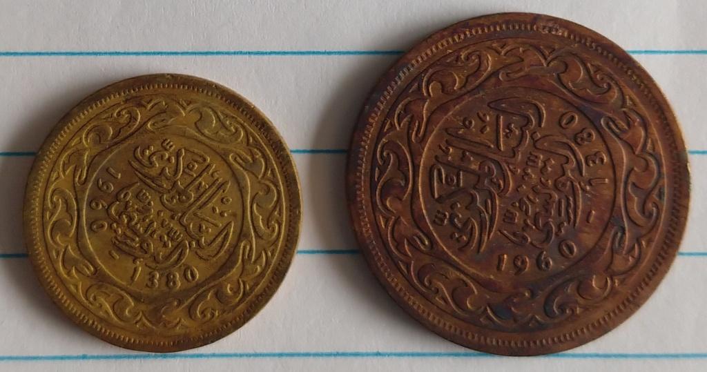 Tunesie munten  1380 1960, volgnr 61, Ophalen of Verzenden, Midden-Oosten, Losse munt