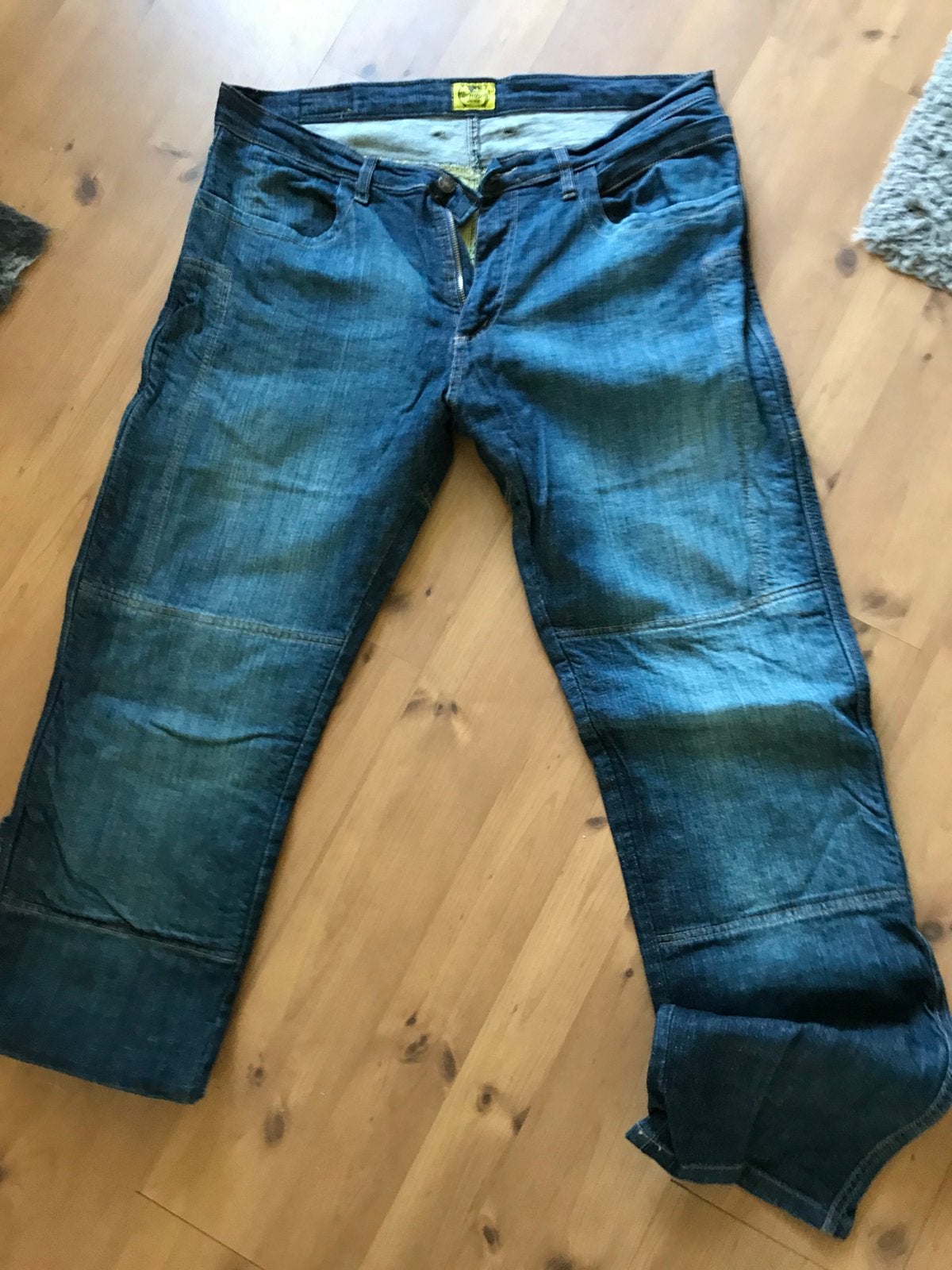 Heren motor spijkerbroek (met kevlar), Ophalen of Verzenden, Zo goed als nieuw, Blauw, W33 - W34 (confectie 48/50)