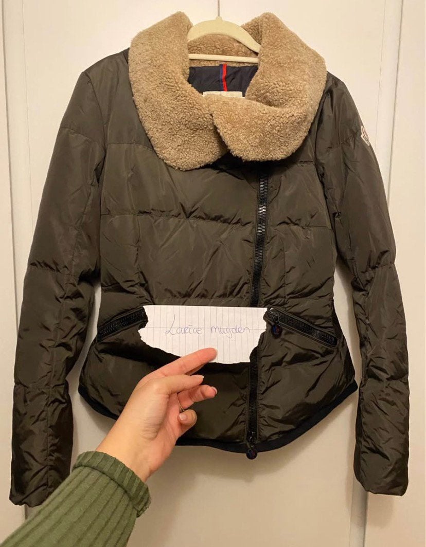 Moncler dames donsjas – maat M | Olijfgroen, Ophalen of Verzenden, Zo goed als nieuw, Groen