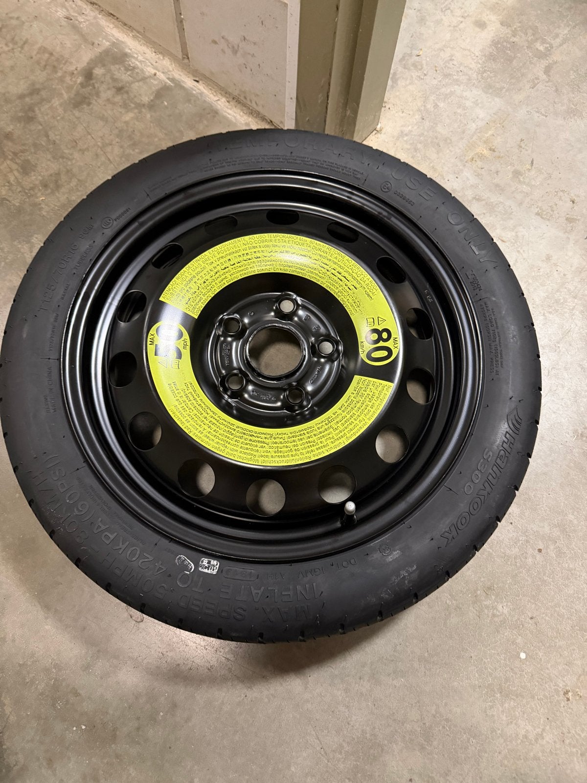 Nieuw reservewiel Hankook S300 (T125/70R16), Auto-onderdelen, Ophalen, 16 inch, Banden en Velgen, Nieuw