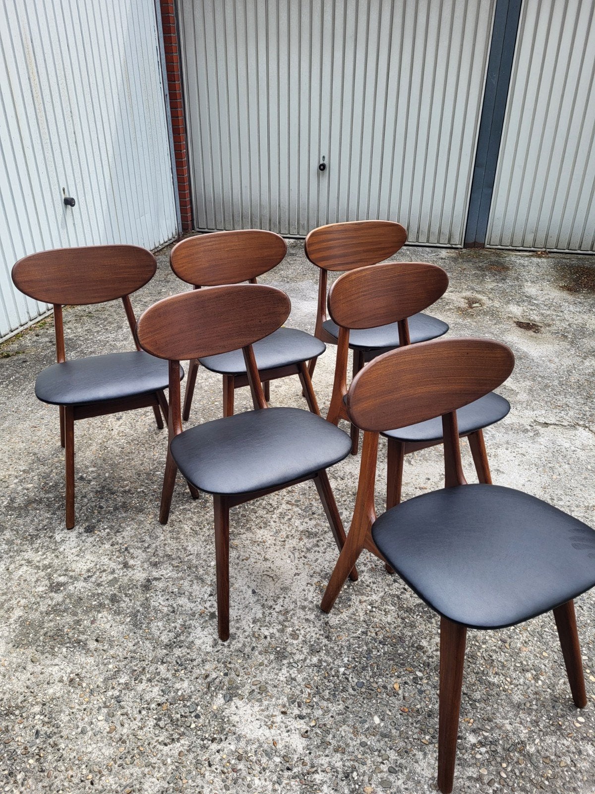 Set van 6 Louis Van Teeffelen stoelen, Antiek en Kunst, Ophalen