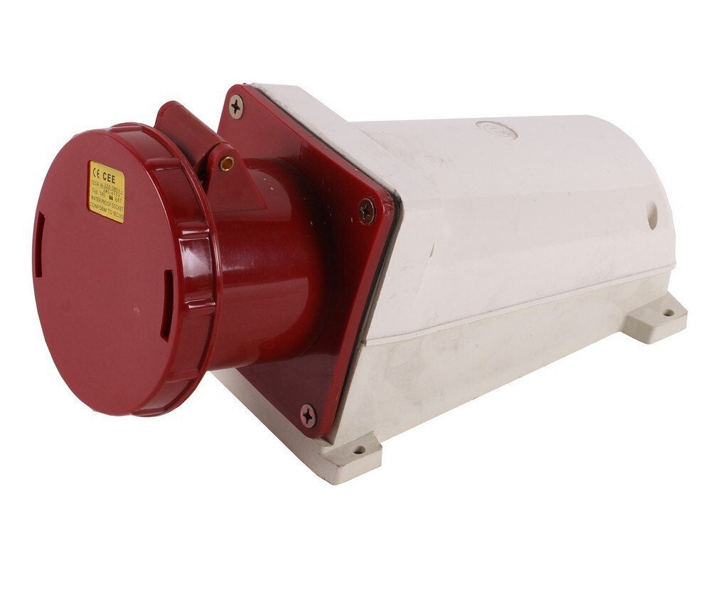 CEE wandcontactdoos 5 polig 125A, Verzenden