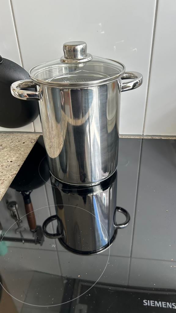 Aspergepan, Ophalen of Verzenden, Zo goed als nieuw, Rvs, Kookpan of Snelkookpan