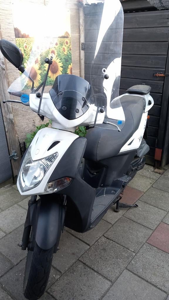 Kymco agility 50 grote wielen blauw kenteken., Fietsen en Brommers, Scooters | Kymco, Ophalen, Gebruikt, Benzine, Agility