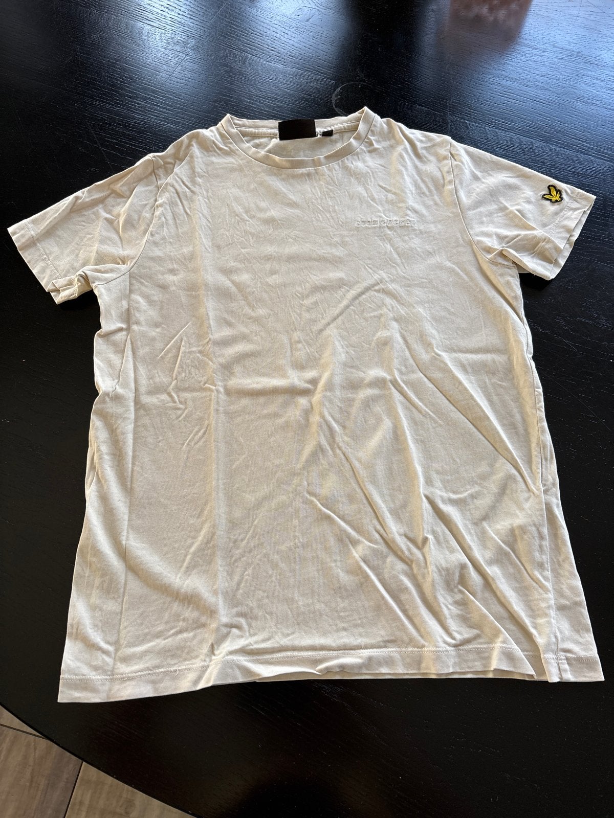 Lyle & Scott beige/zandkleur T-shirt 12-13 jaar gebruikt, Ophalen of Verzenden, Gebruikt, Jongen, Shirt of Longsleeve
