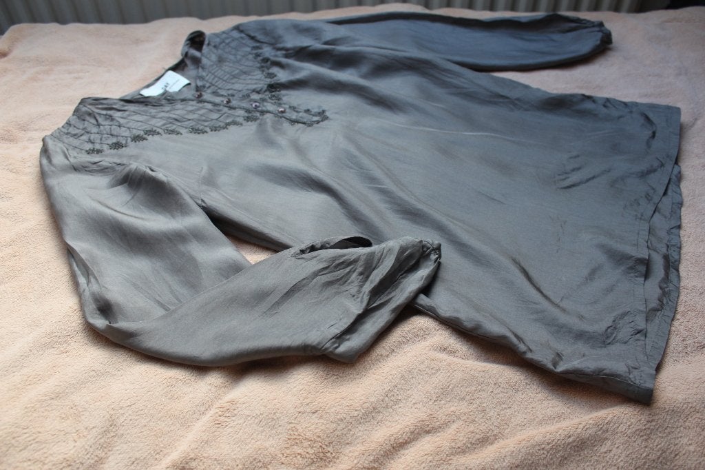 DAY Birger et Mikkelsen blouse, maat M, grijs, 100% nylon, Maat 38/40 (M), Verzenden, Zo goed als nieuw, Grijs