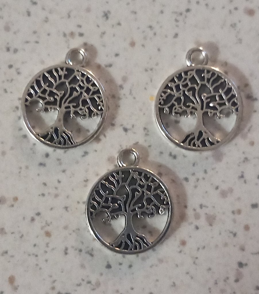 Levensboom rond metalen bedels, Ophalen of Verzenden, Nieuw, Bedel
