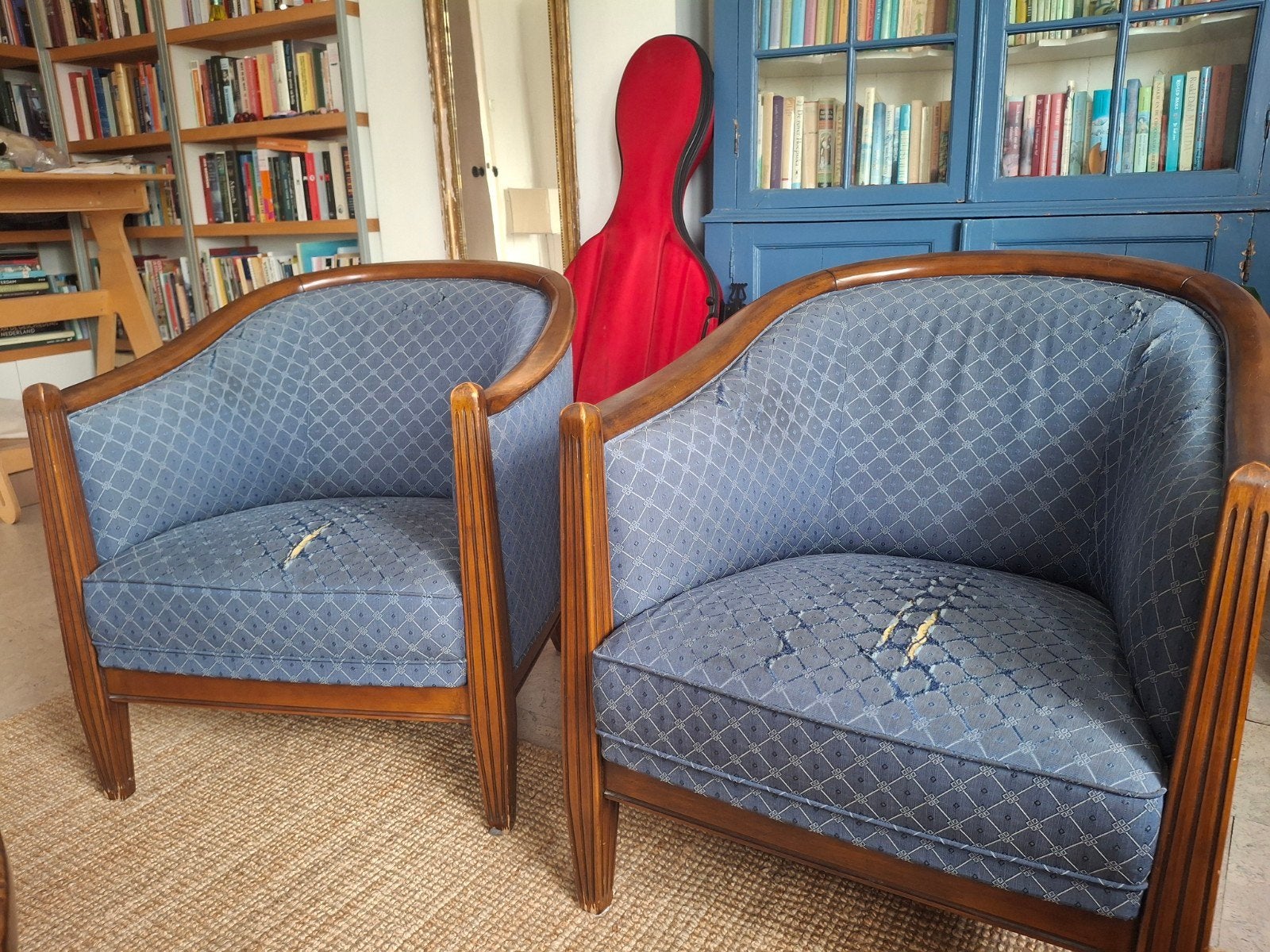 Klassieke houten fauteuils opknapper GRATIS, Huis en Inrichting, Ophalen, Hout, Gebruikt, 75 tot 100 cm