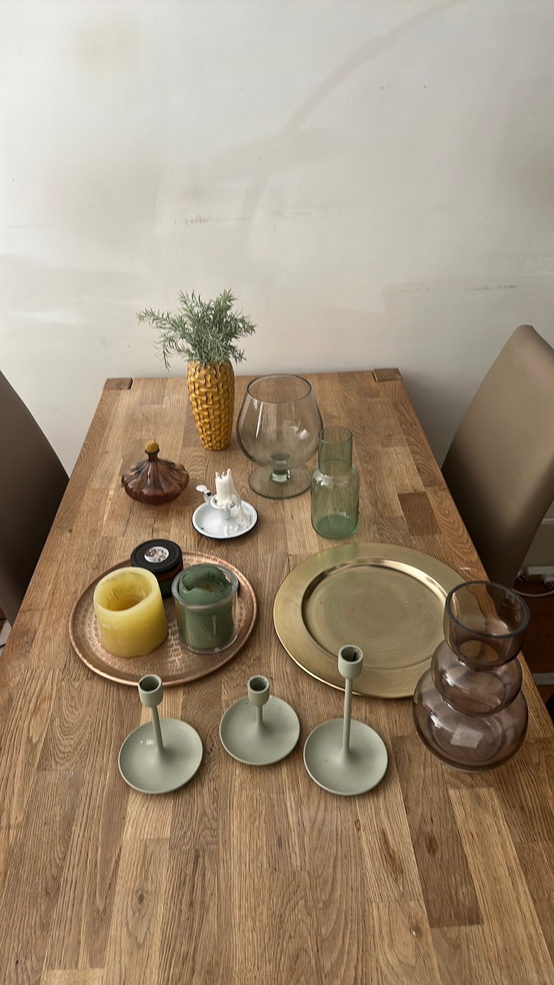 Decorations, candle holders, plates, vases, Ophalen, Gebruikt