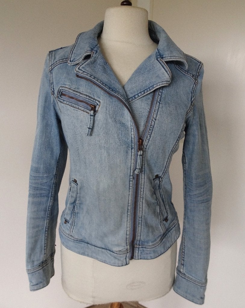 STRETCH SPIJKERJACK VAN ESPRIT MAAT L, Blauw, Maat 42/44 (L), Ophalen of Verzenden, Zo goed als nieuw