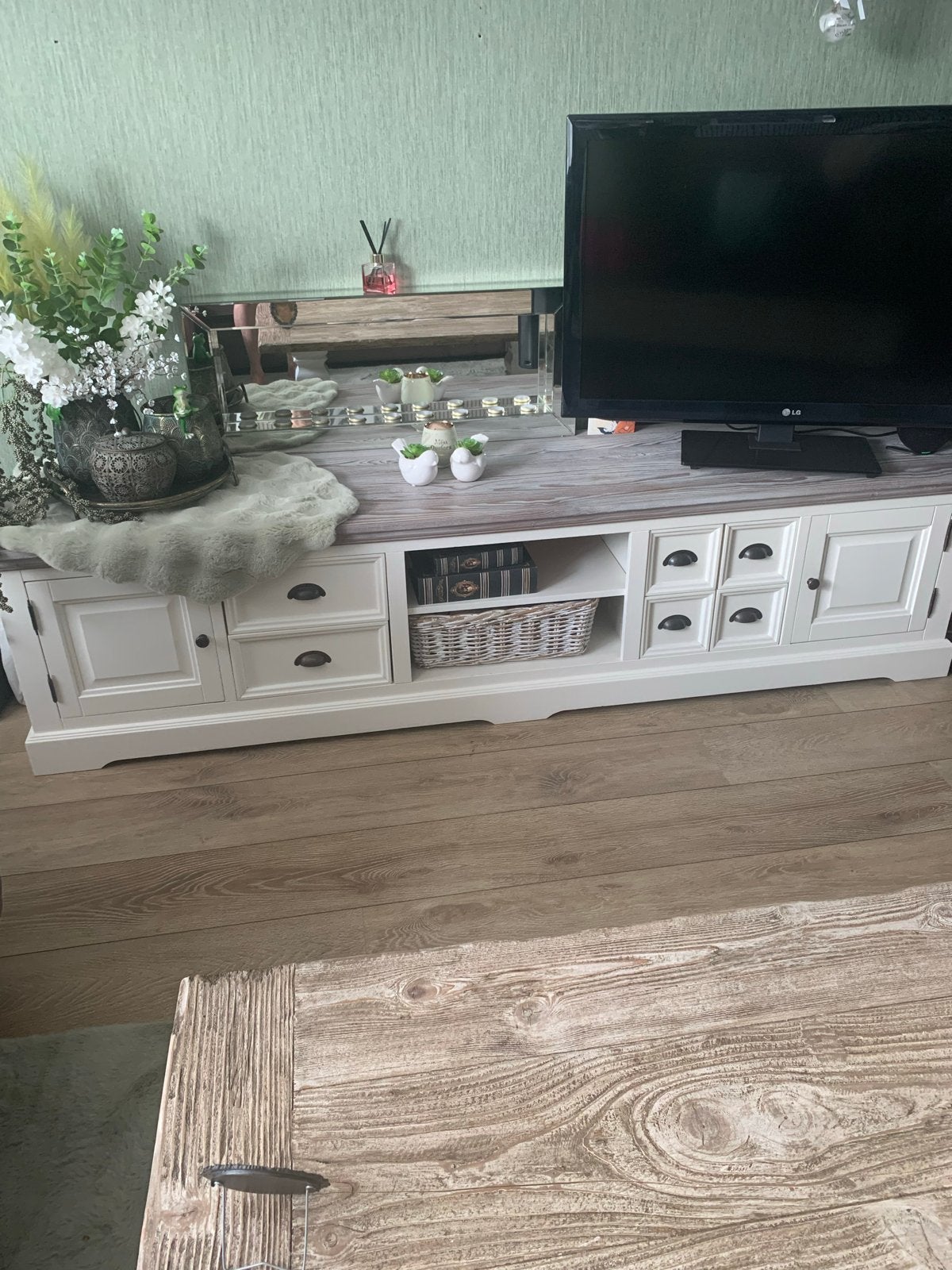 Stijlvol Tv-meubel met Opbergruimte - Landelijke Stijl, Ophalen, Gebruikt, 150 tot 200 cm, Minder dan 100 cm