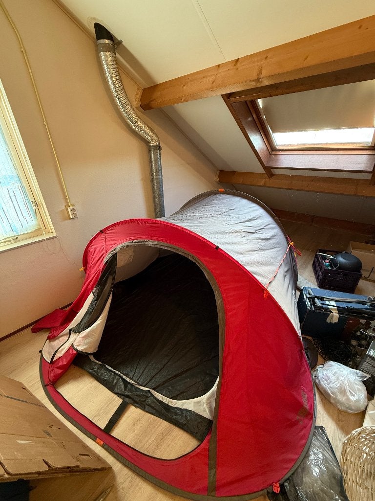 Tweepersoons Quechua tent, Ophalen, Gebruikt, Tot en met 2