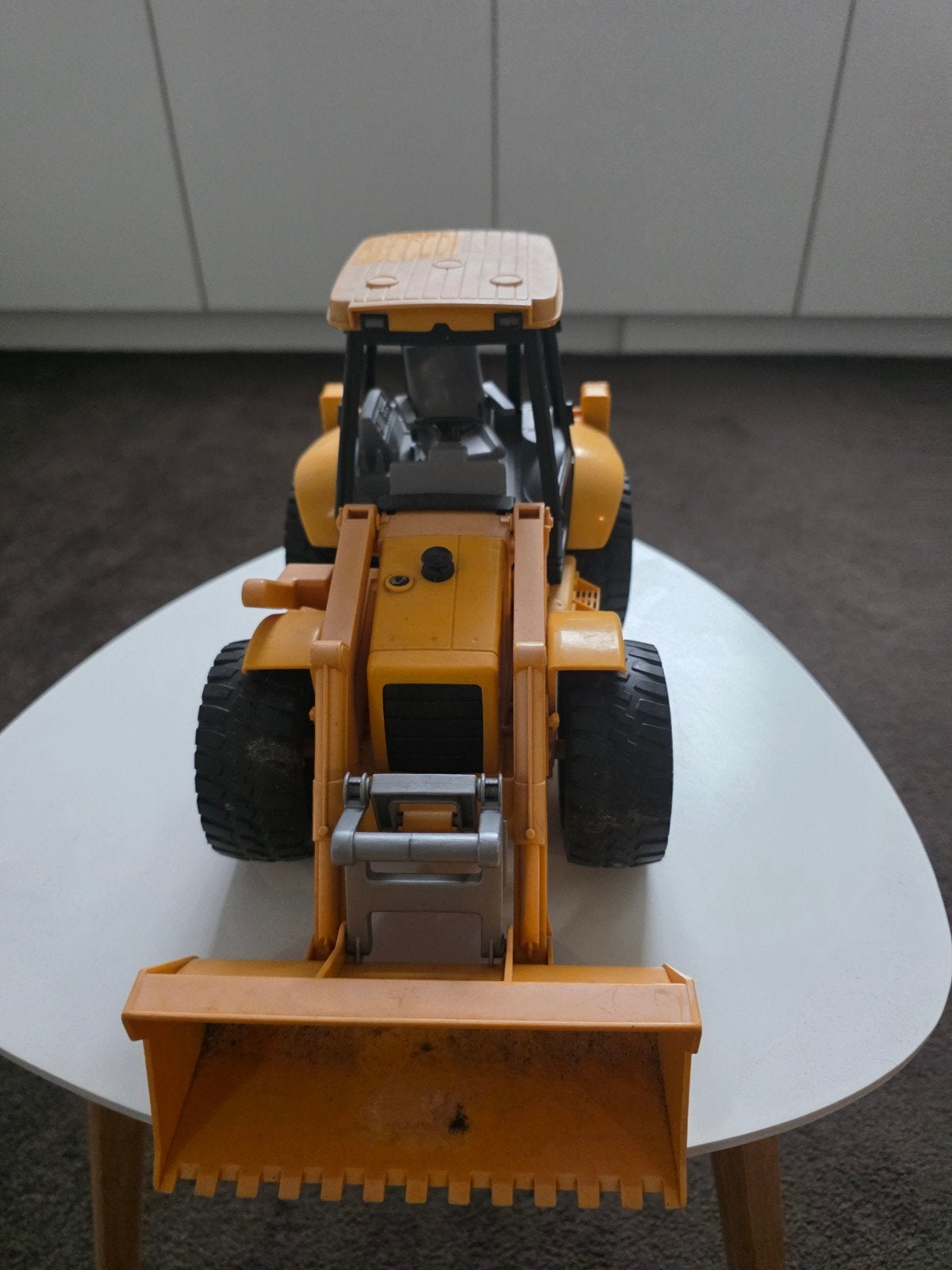 Grote gele speelgoed graafmachine JCB 4CX, Ophalen of Verzenden, Gebruikt