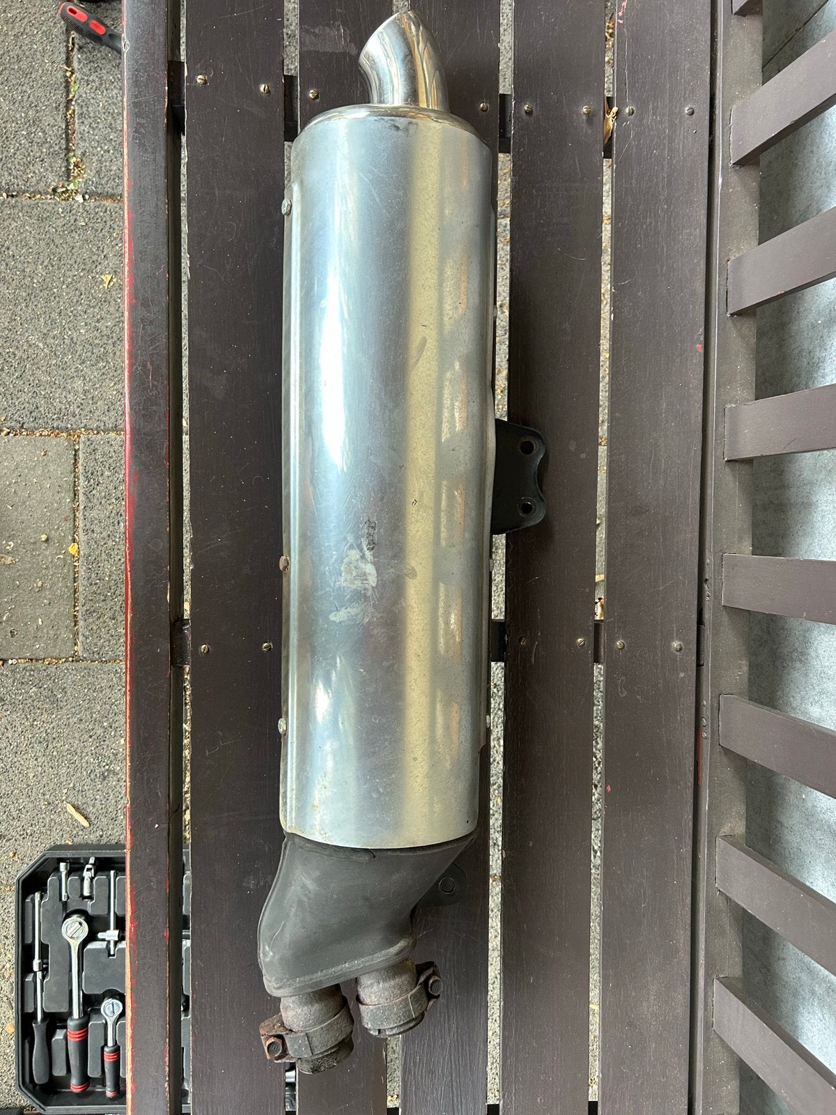 Originele uitlaat Yamaha XTZ 750 Super Ténéré, Ophalen of Verzenden, Gebruikt