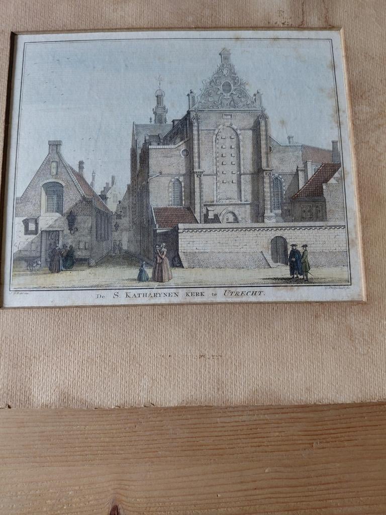 De S. Katharynen Kerk te Utrecht ets van C.Philips Jacobs, Ophalen of Verzenden